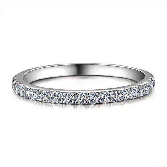 COPY - COPY - *18K White Gold Diamond Eternity Stackable Ring - Picture 8 of 9